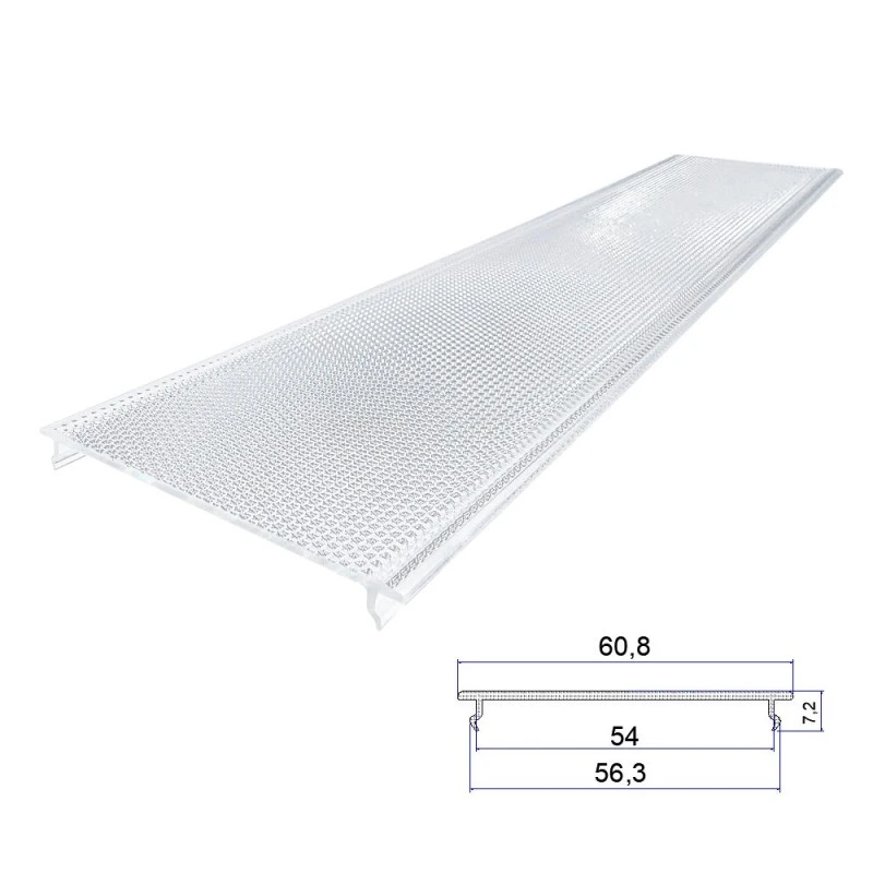 Polykarbonat diamantmönster extruderad lampskärm