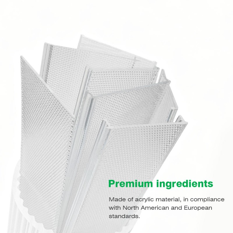 Polykarbonat prisma extruderad lampskärm