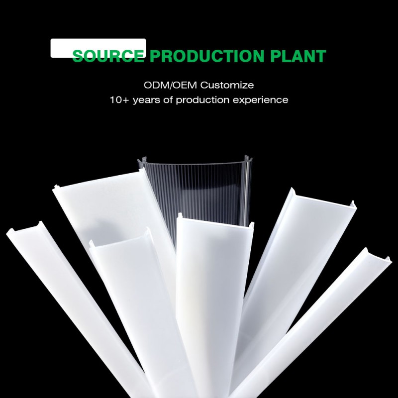 Polykarbonat Transparent Extruderad Lampskärm