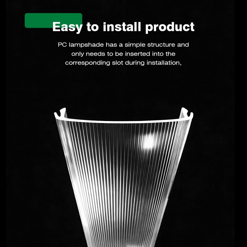 Polykarbonat Transparent Extruderad Lampskärm